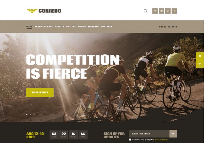 Corredo | Bike Race & Sports Events WordPress Theme