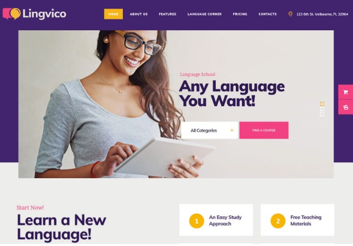 Lingvico | Language Center & Training Courses WordPress Theme