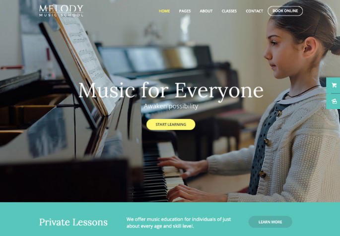 Melody - School of Arts & Music School WordPress Theme