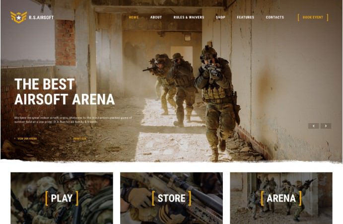 Raider Spirit | Airsoft Club & Paintball WordPress Theme