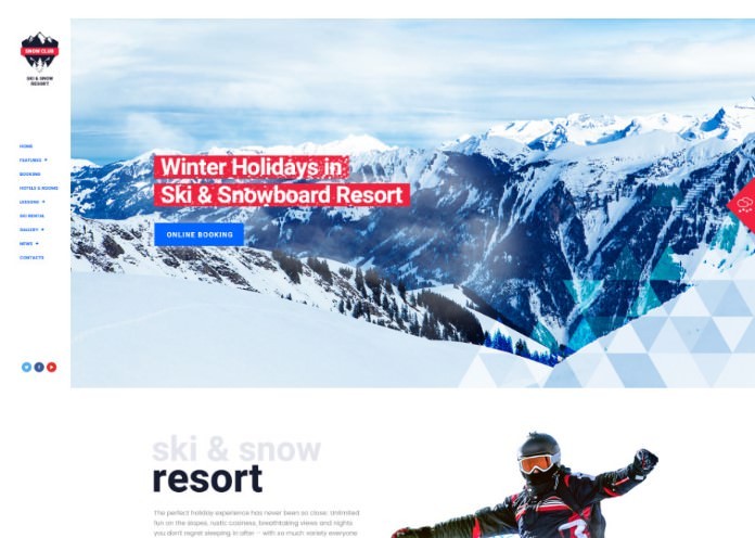 Snow Club | Ski Resort and Snowboard Classes WordPress Theme