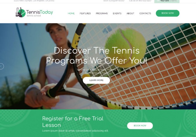 Tennis Today | Sport School & Events WordPress Theme