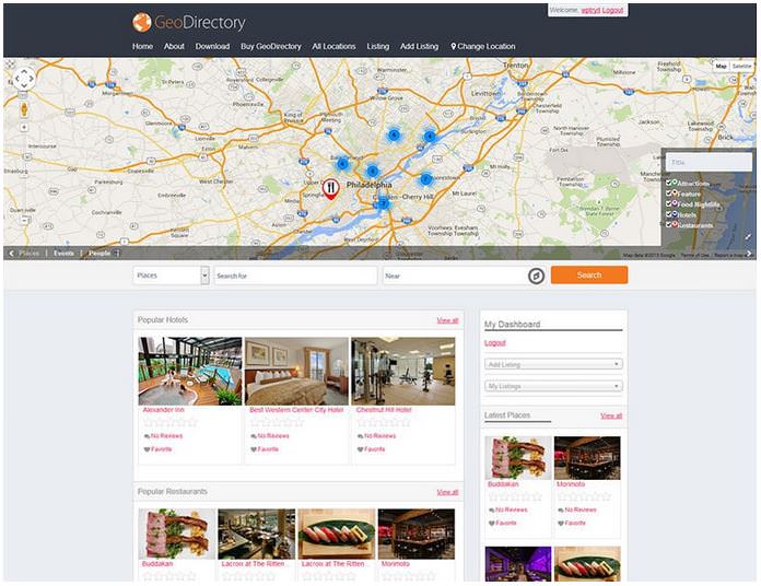 GeoDirectory Theme Framework бесплатная тема Вордпресс