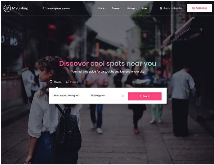 MyListing - это шаблон каталога на WordPress
