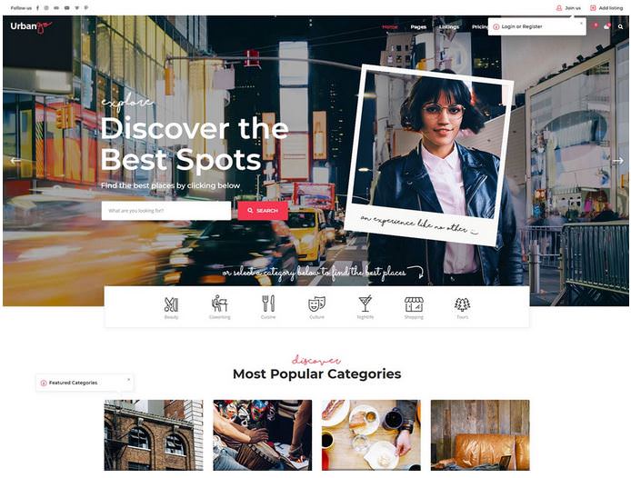 Urbango - это премиум каталог и тема WordPress