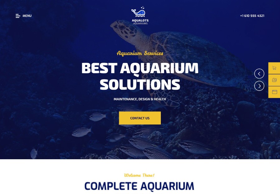 Aqualots | Aquarium Installation and Maintanance Services WordPress Theme
