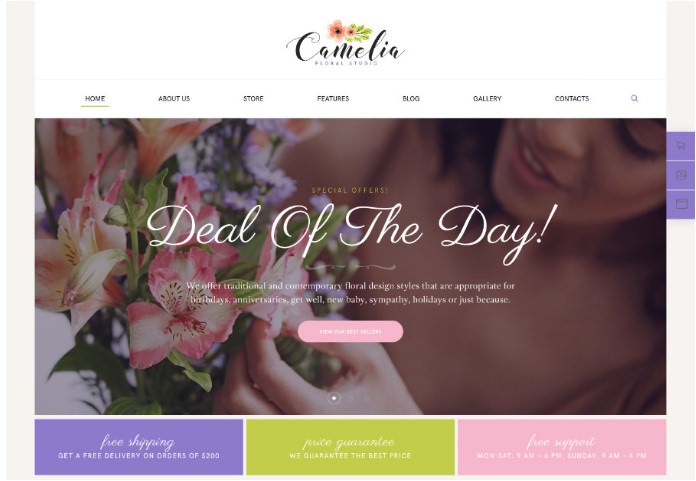 Camelia | A Floral Studio Florist WordPress Theme