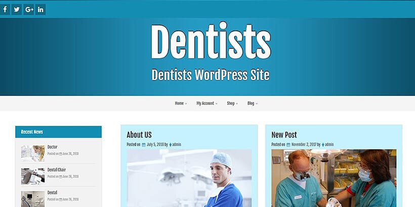 Стоматологи Бесплатные Медицинские Темы WordPress