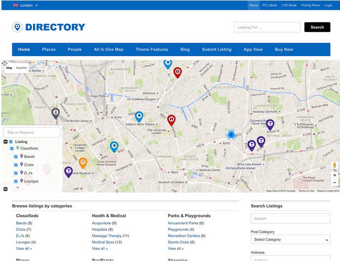 directory бесплатный шаблон для сайта каталога
