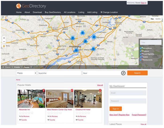 geodirectory шаблон для сайта каталога WordPress