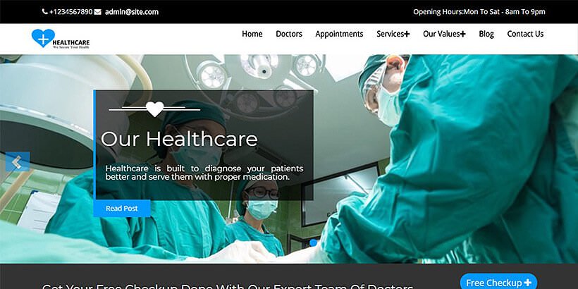 Healthcare Бесплатные медицинские темы WordPress