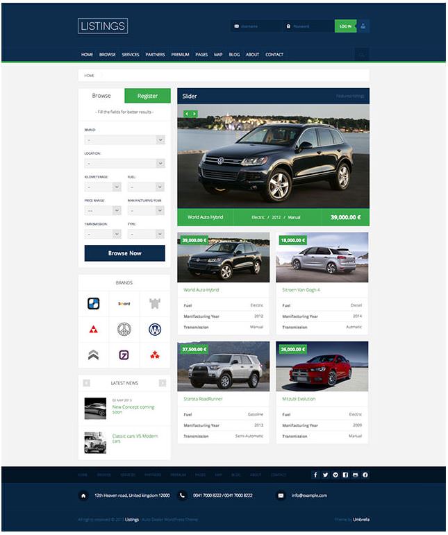 listings бесплатная тема WP