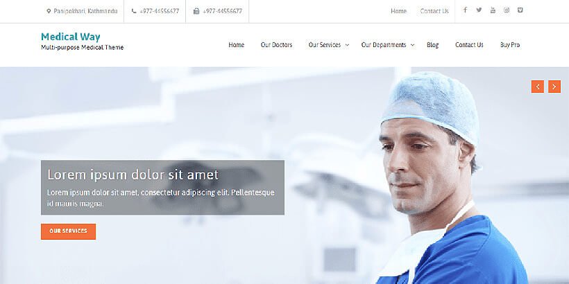 Medical Way Бесплатные Медицинские Темы WordPress