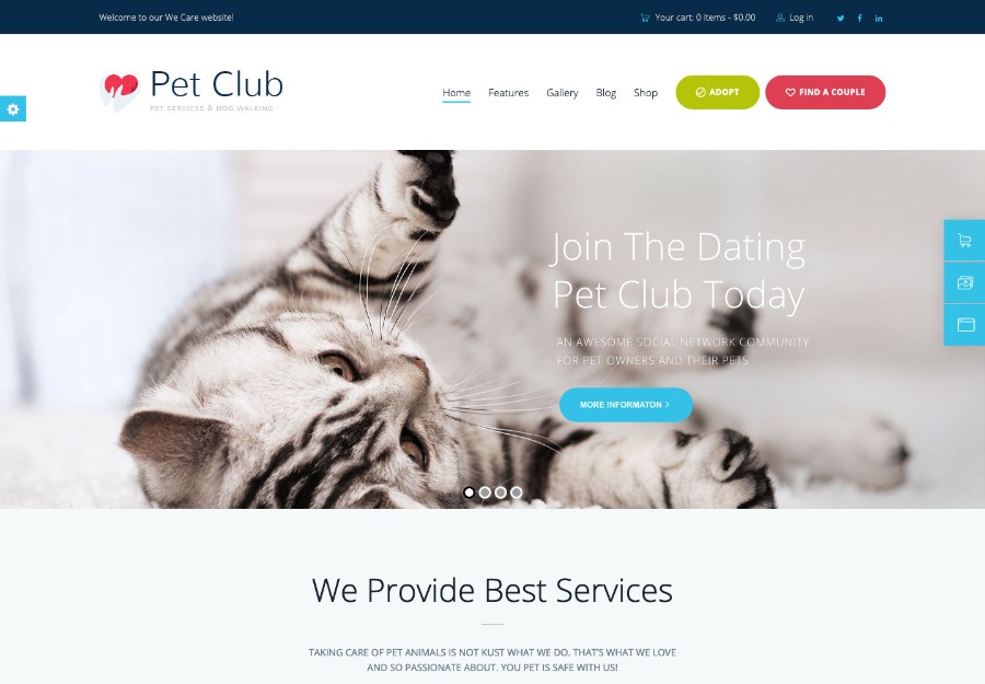 Pets Club - Pet Shop & Breeding Veterinary WordPress Theme