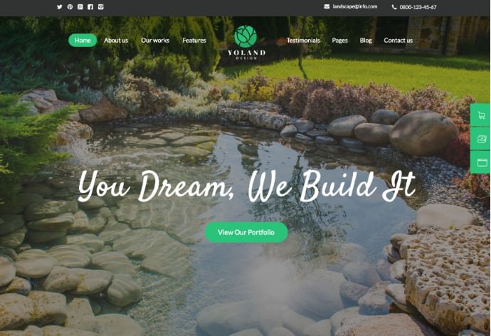 Yoland | Landscape Design & Garden Accesories Store WordPress Theme