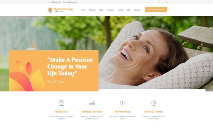 Hypnotherapy and Psychologist Therapy WordPress Theme