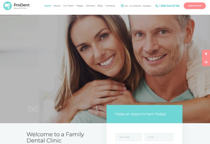 ProDent | Dental Clinic & Healthcare Doctor WordPress Theme