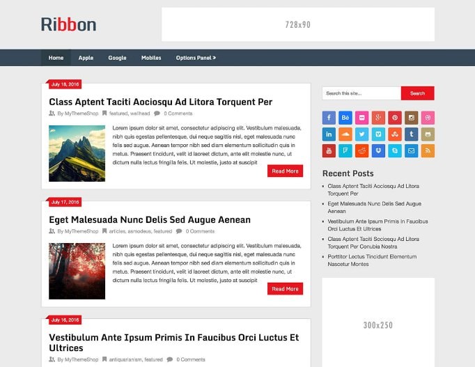 Ribbon WordPres тема