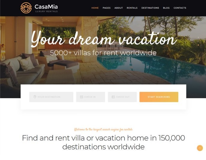 CasaMia | Property Rental Real Estate WordPress Theme