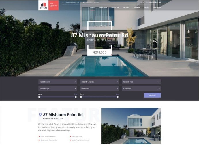 Estate - Property Sales & Rental WordPress Theme + RTL
