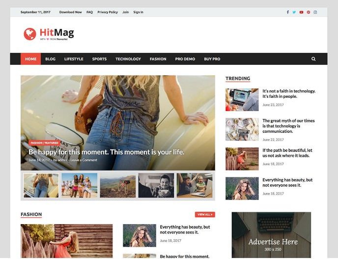 Шаблон HitMag