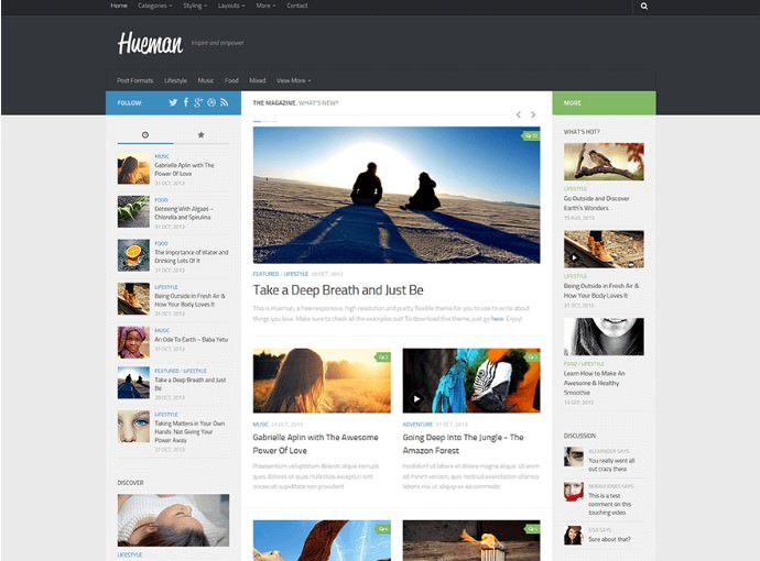 Тема Hueman бесплатная тема WordPress