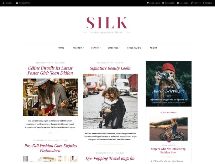 Бесплатная тема Silk Lite