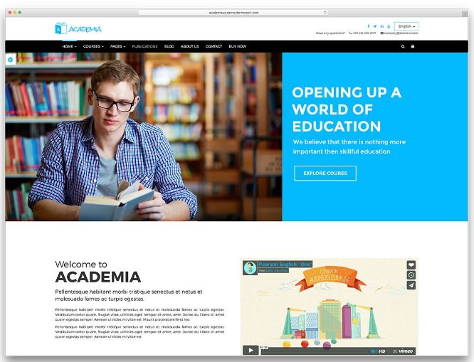Шаблон Academia