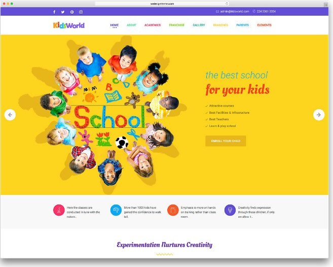 Шаблон Kids World