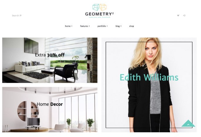 Geometry | WordPress шаблон для сервиса дизайна интерьера и магазина мебели