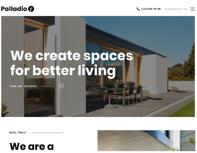 Palladio | WordPress шаблон для дизайнера интерьера и архитектора