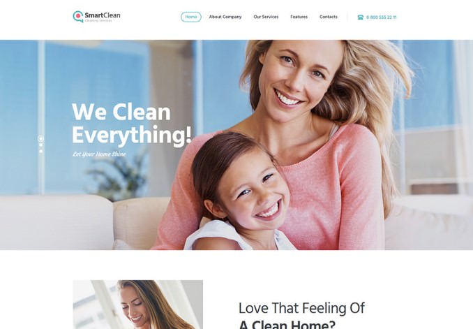 SmartClean | WordPress шаблон для клининговой компании