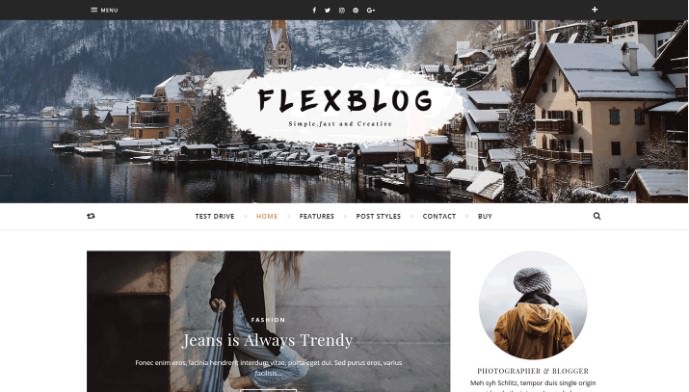 Flexblog - креативная тема блогов для WordPress