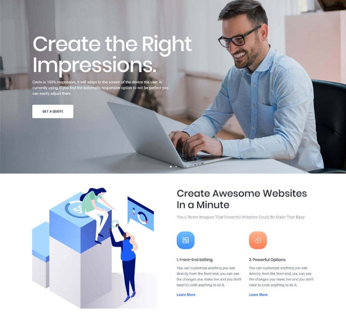 Cesis - гибкая многоцелевая тема WordPress для начинающих