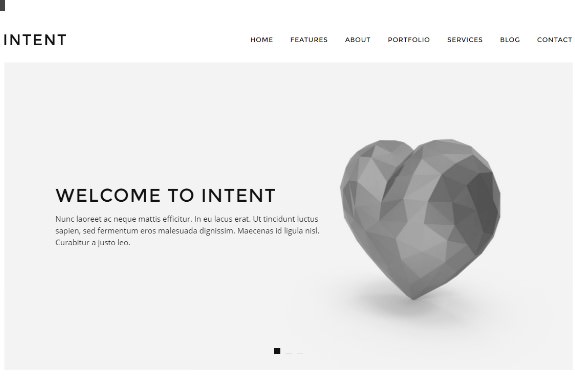Intent - минималистская тема портфолио