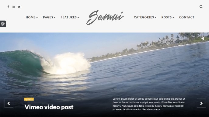 Samui - WordPress тема для блогов