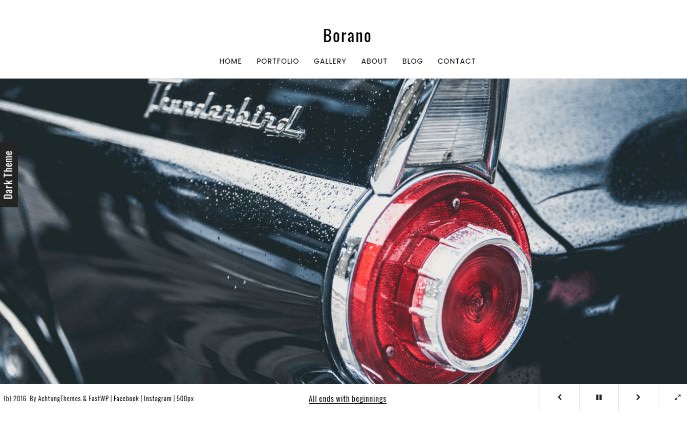 Borano - фотография портфолио WordPress шаблон