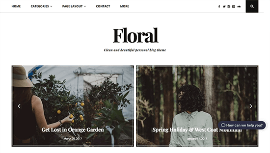 Floral Lite бесплатный шаблон для сайта на Вордпресс