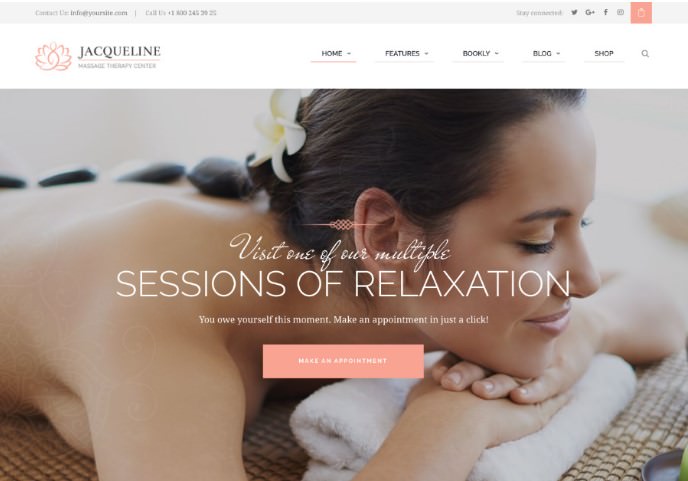 Jacqueline | Spa & Massage Salon Beauty WordPress шаблон для салона красоты, массажа, SPA