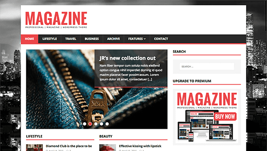 MH Magazine Lite бесплатная тема Вордпресс