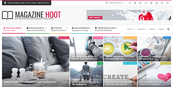 Magazine Hoot - замечательная бесплатная тема WordPress