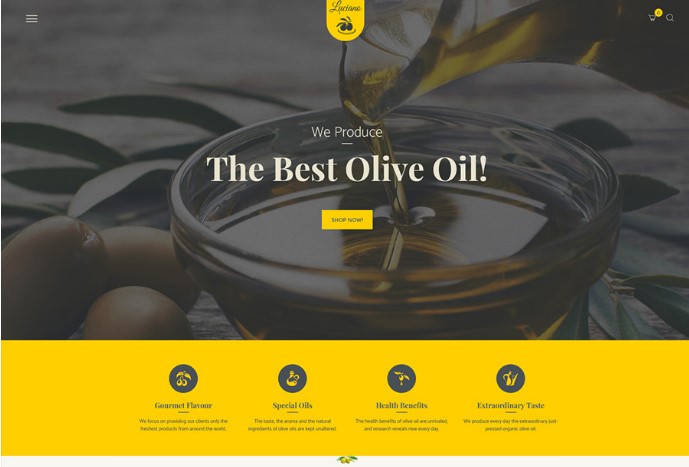 Olive Oil Farm and Vinegars Production | шаблон WordPress для магазина органических продуктов