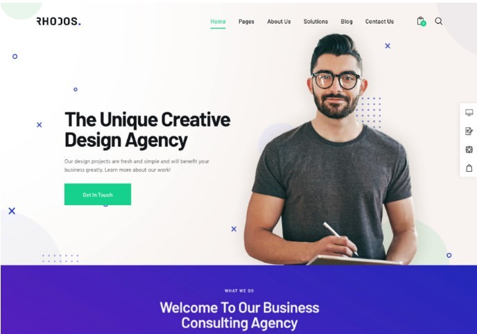 Rhodos - мультицелевой WordPress шаблон для бизнеса
