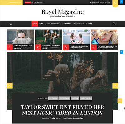 Royal Magazine бесплатный шаблон WP