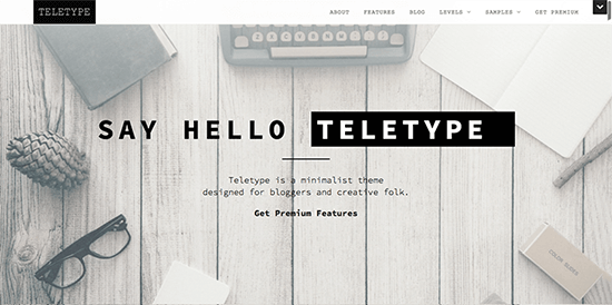 Teletype - это бесплатная тема WordPRess
