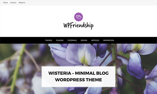 Wisteria - это современная бесплатная тема блога