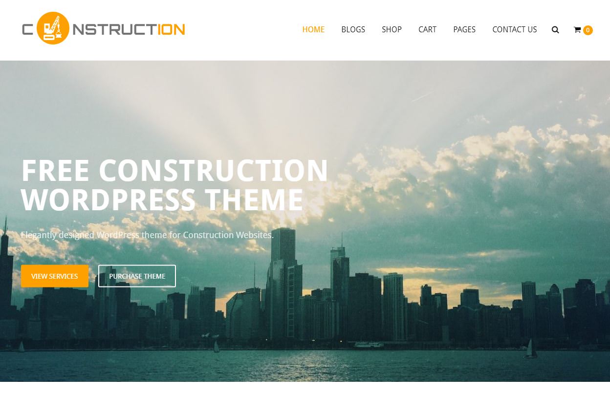 Construction Lite бесплатная тема WordPress для строительного сайта