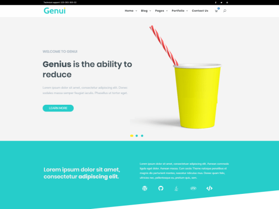 Genui для портфолио на WordPress