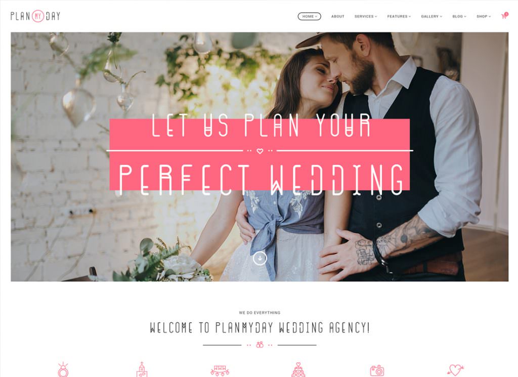 Праздничное Агентство WordPress шаблон
