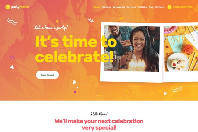 PartyMaker | WordPress шаблон для организации мероприятий